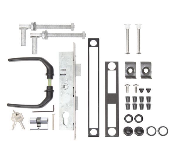 Alberts Zubehörset anthrazit RAL 7016 für Wellengittertore bis 1500mm Höhe Produktbild Alberts Zubehörset anthrazit RAL 7016 für Wellengittertore bis 1500mm Höhe
