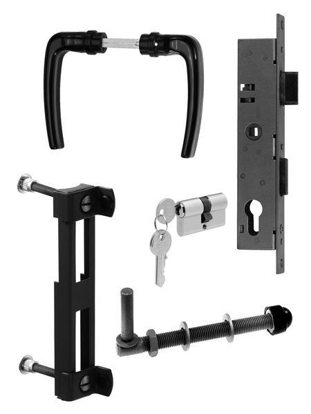 Alberts Zubehörset anthrazit metallic für Wellengittertore bis 1500mm Höhe Produktbild Alberts Zubehörset anthrazit metallic für Wellengittertore bis 1500mm Höhe bild 2
