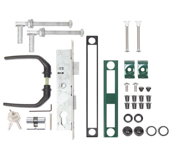 Alberts Zubehörset grün RAL 6005 für Wellengittertore bis 1500mm Höhe Produktbild Alberts Zubehörset grün RAL 6005 für Wellengittertore bis 1500mm Höhe