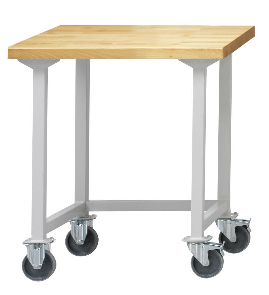 Anke Arbeitstisch fahrbar Modell 20 800x700x890 Buche Massiv Platte 400.601 Produktbild Anke Arbeitstisch fahrbar Modell 20 800x700x890 Buche Massiv Platte 400.601