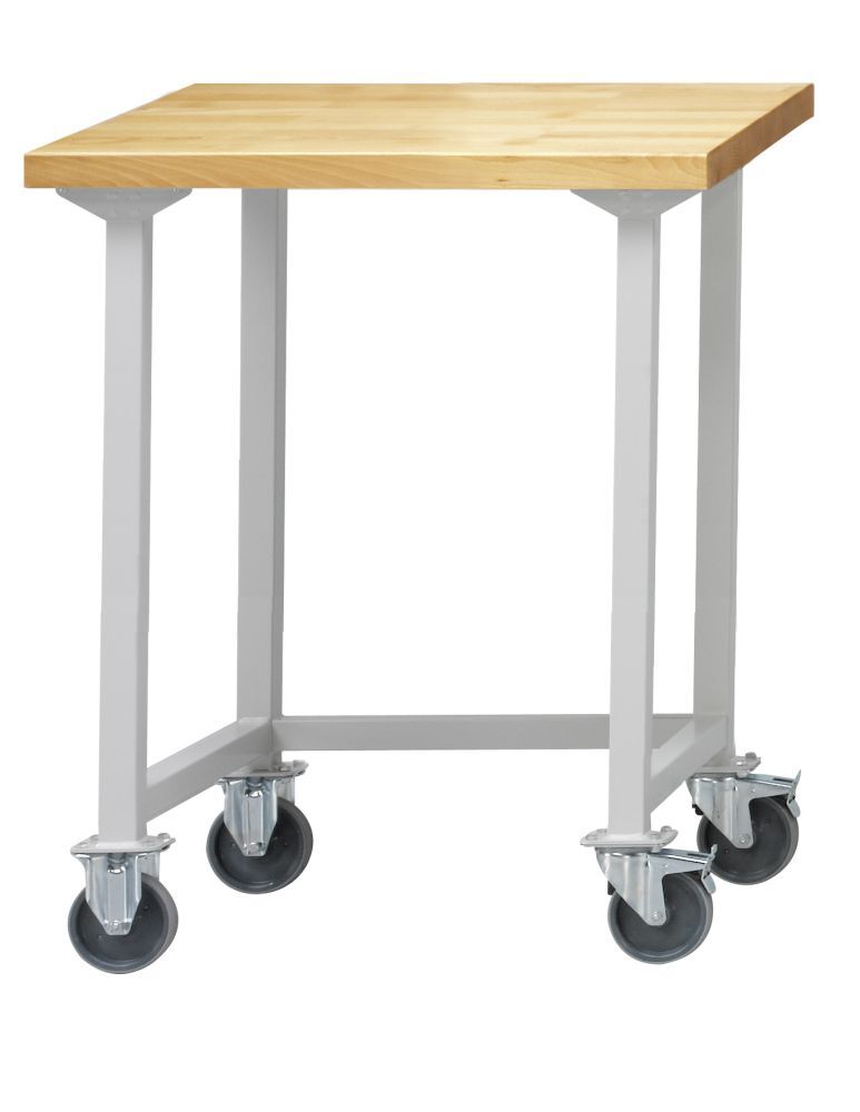 Anke Arbeitstisch fahrbar 800x800x900mm Buche Massiv Platte 401.603 Anke Arbeitstisch fahrbar 800x800x900mm Buche Massiv Platte 401.603