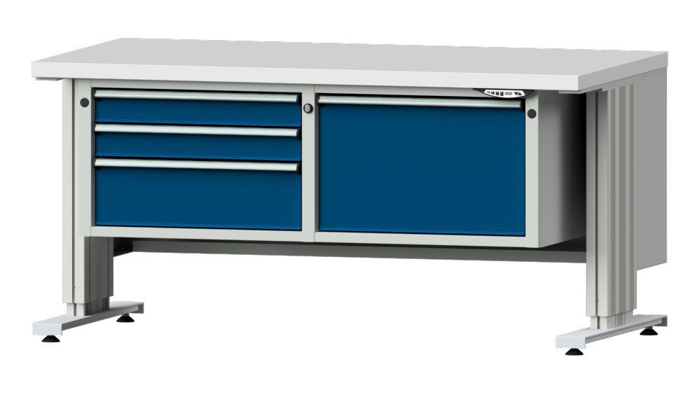 Anke Arbeitstisch höhenverstellbar mit breitem Unterbau Serie LIFT 1500 Modell 802 VL Produktbild Anke Arbeitstisch höhenverstellbar mit breitem Unterbau Serie LIFT 1500 Modell 802 VL