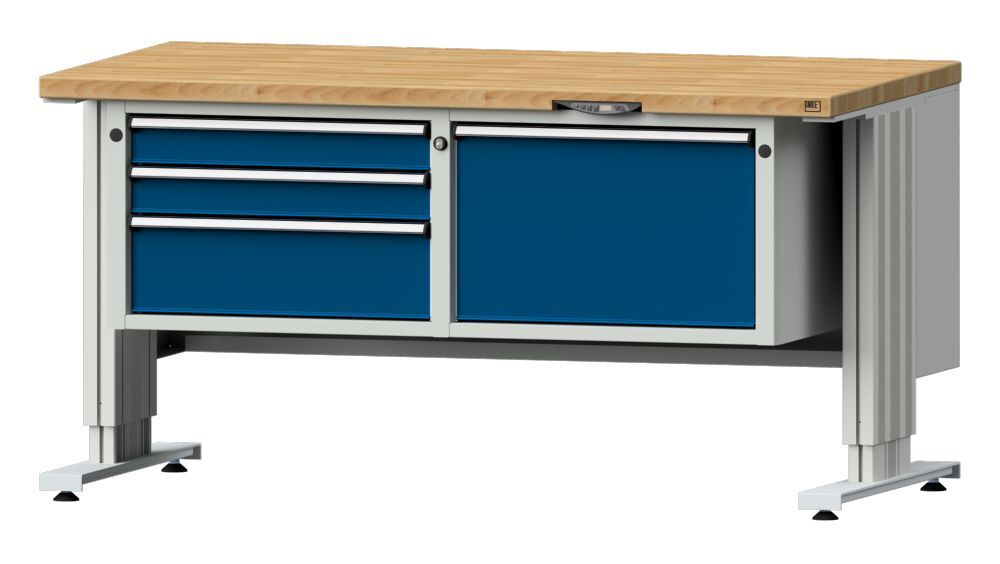 Anke Arbeitstisch LIFT 1500x800x740-1140 mm mit Unterbau breit Modell 802 VL Produktbild Anke Arbeitstisch LIFT 1500x800x740-1140 mm mit Unterbau breit Modell 802 VL