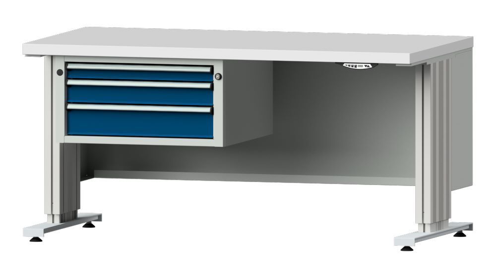 Anke Arbeitstisch mit Unterbau Serie LIFT Modell 502 VL RAL 7035 5010 Produktbild Anke Arbeitstisch mit Unterbau Serie LIFT Modell 502 VL RAL 7035 5010