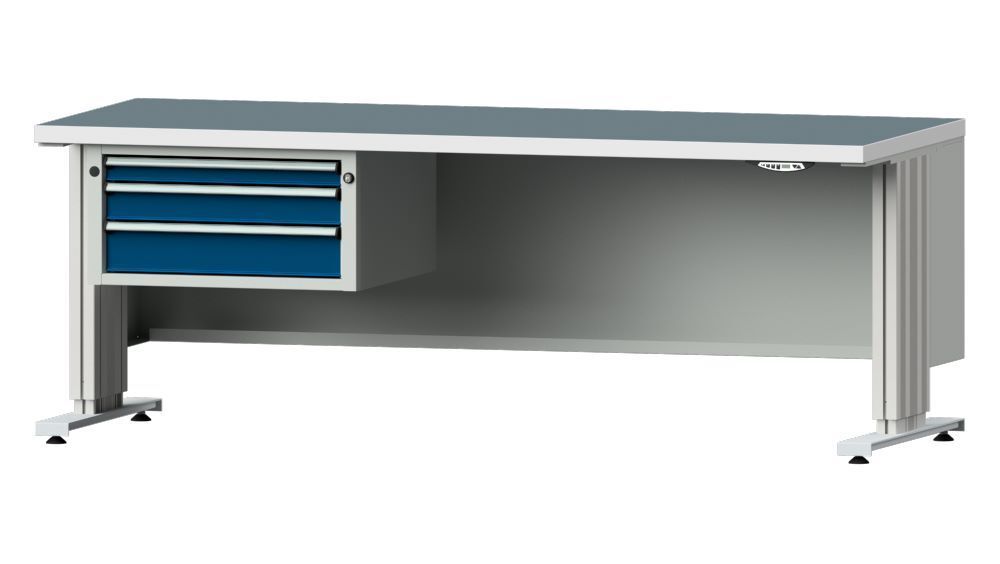 Anke Arbeitstisch mit Unterbau 3 Schubladen Serie LIFT 2000 Modell 522 VL Produktbild Anke Arbeitstisch mit Unterbau 3 Schubladen Serie LIFT 2000 Modell 522 VL