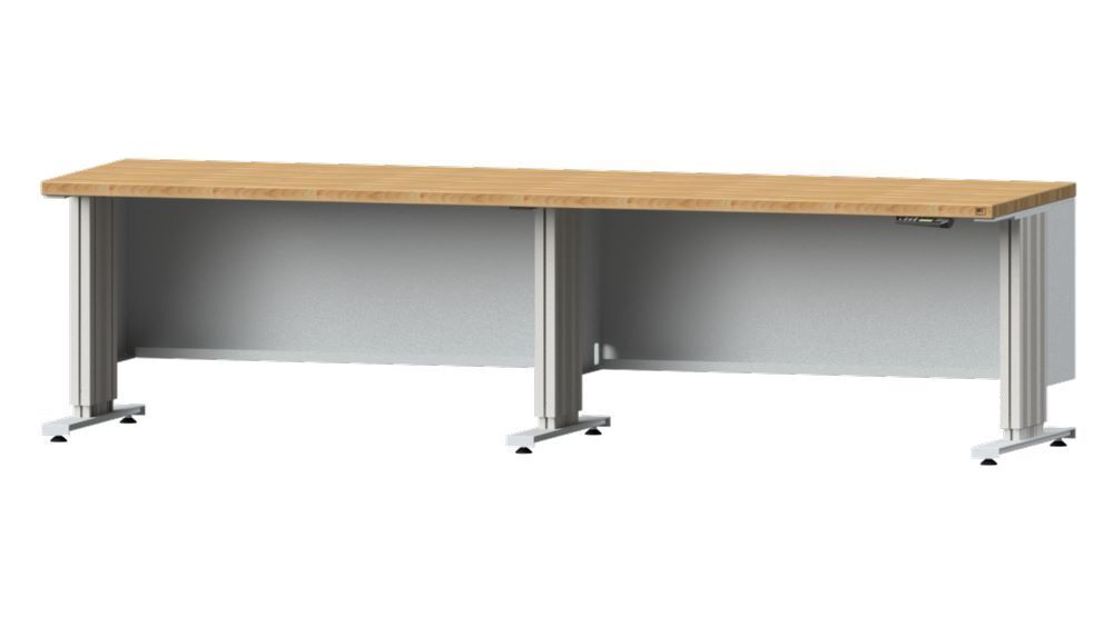 Anke Arbeitstisch mit Buche Massiv Arbeitsplatte Serie LIFT 2800 Modell 190 Produktbild Anke Arbeitstisch mit Buche Massiv Arbeitsplatte Serie LIFT 2800 Modell 190