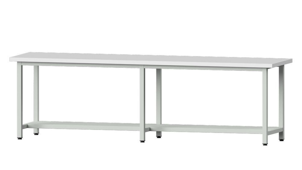 Anke Arbeitstisch Modell 91 2800 x 700 x 840 mm RAL 7035 Produktbild Anke Arbeitstisch Modell 91 2800 x 700 x 840 mm RAL 7035