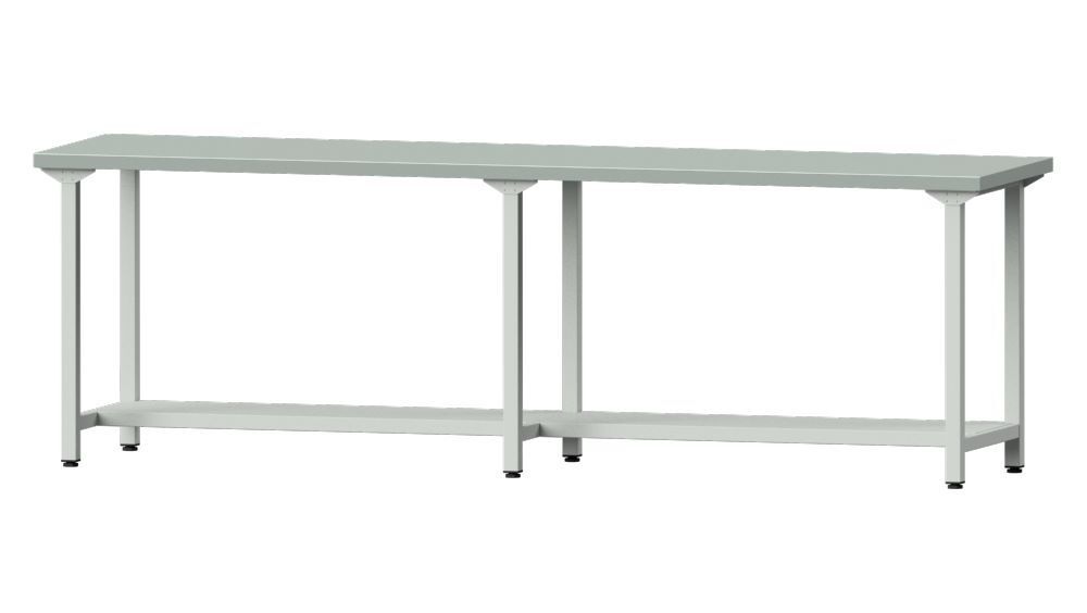 Anke Arbeitstisch Modell 91 Platte mit verzinktem Blechbelag Produktbild Anke Arbeitstisch Modell 91 Platte mit verzinktem Blechbelag
