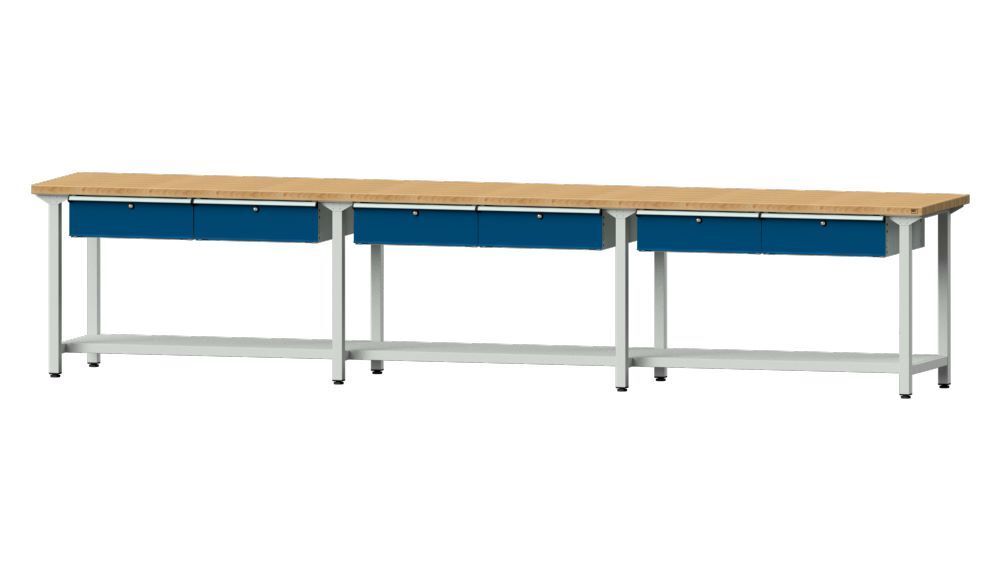Anke Arbeitstisch Modell 105 mit 6 x Hängeschublade Produktbild Anke Arbeitstisch Modell 105 mit 6 x Hängeschublade