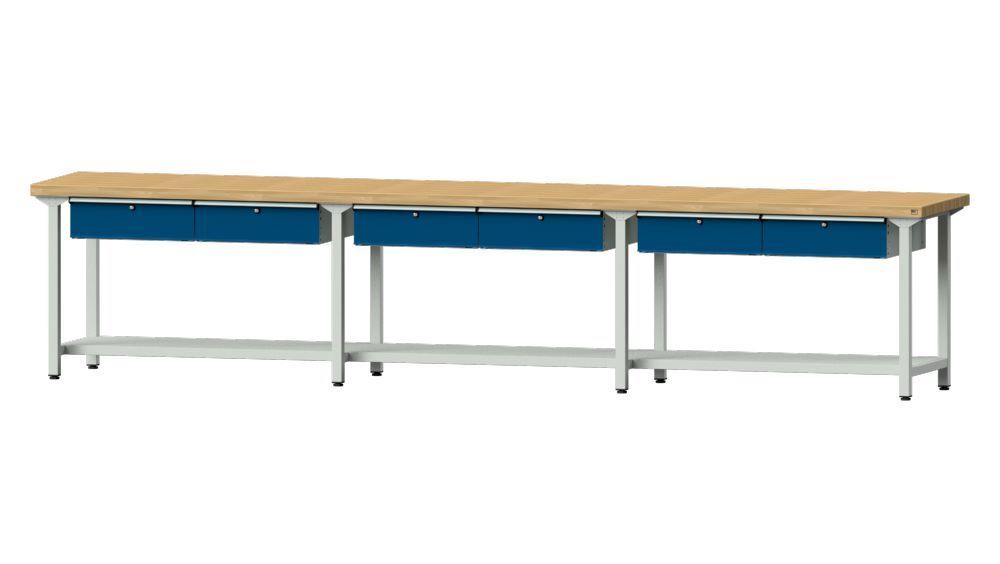 Anke Arbeitstisch Modell 105 B 4050 x T 700 x H 850 mm Produktbild Anke Arbeitstisch Modell 105 B 4050 x T 700 x H 850 mm