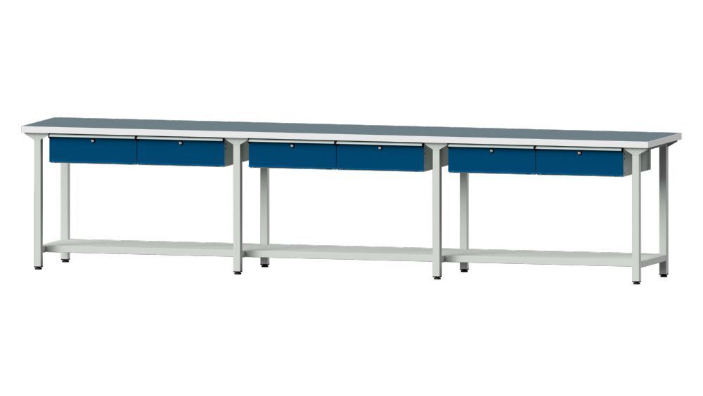 Anke Arbeitstisch Modell 105 Universalplatte mit 6 x Hängeschubladen Produktbild Anke Arbeitstisch Modell 105 Universalplatte mit 6 x Hängeschubladen