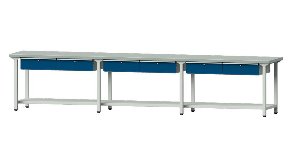 Anke Arbeitstisch Modell 105 mit 6 x Hängeschubladen Produktbild Anke Arbeitstisch Modell 105 mit 6 x Hängeschubladen