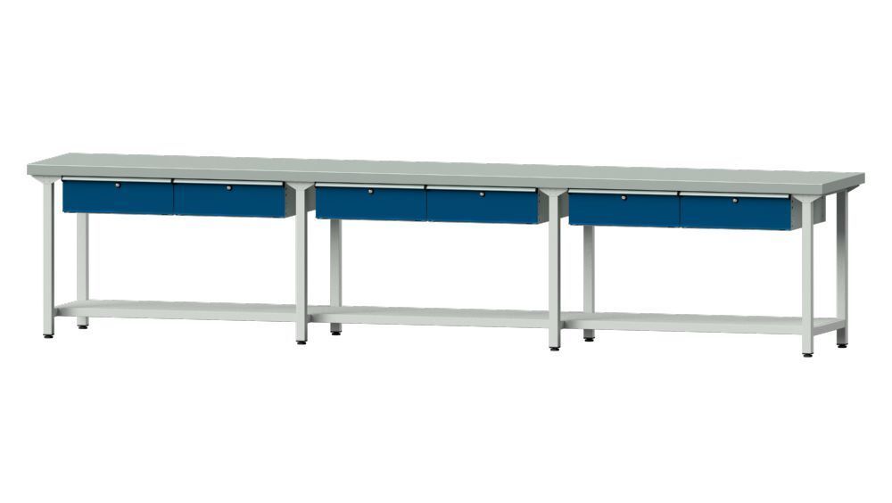 Anke Arbeitstisch Modell 105 Breite 4050 x Tiefe 700 x Höhe 850 mm Produktbild Anke Arbeitstisch Modell 105 Breite 4050 x Tiefe 700 x Höhe 850 mm
