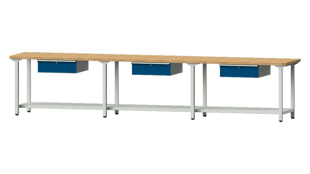 Anke Arbeitstisch Modell 103 mit 3 x Hängeschubladen Produktbild Anke Arbeitstisch Modell 103 mit 3 x Hängeschubladen