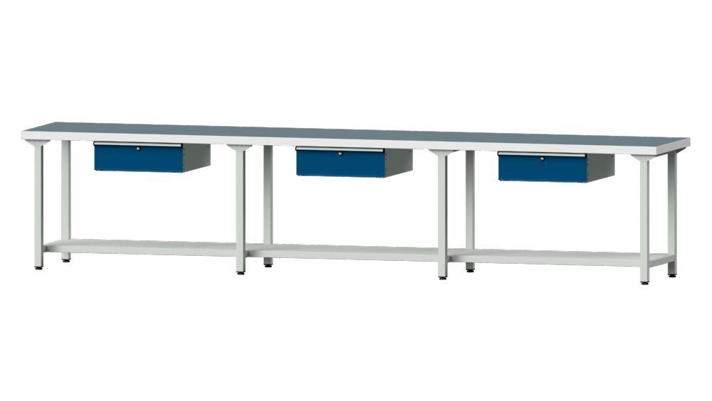 Anke Arbeitstisch Modell 103 Universalplatte mit 3 x Hängeschubladen Produktbild Anke Arbeitstisch Modell 103 Universalplatte mit 3 x Hängeschubladen