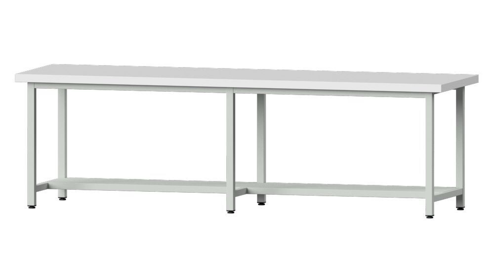 Anke Arbeitstisch Modell 191 RAL 7035 Breite 2800 mm Produktbild Anke Arbeitstisch Modell 191 RAL 7035 Breite 2800 mm