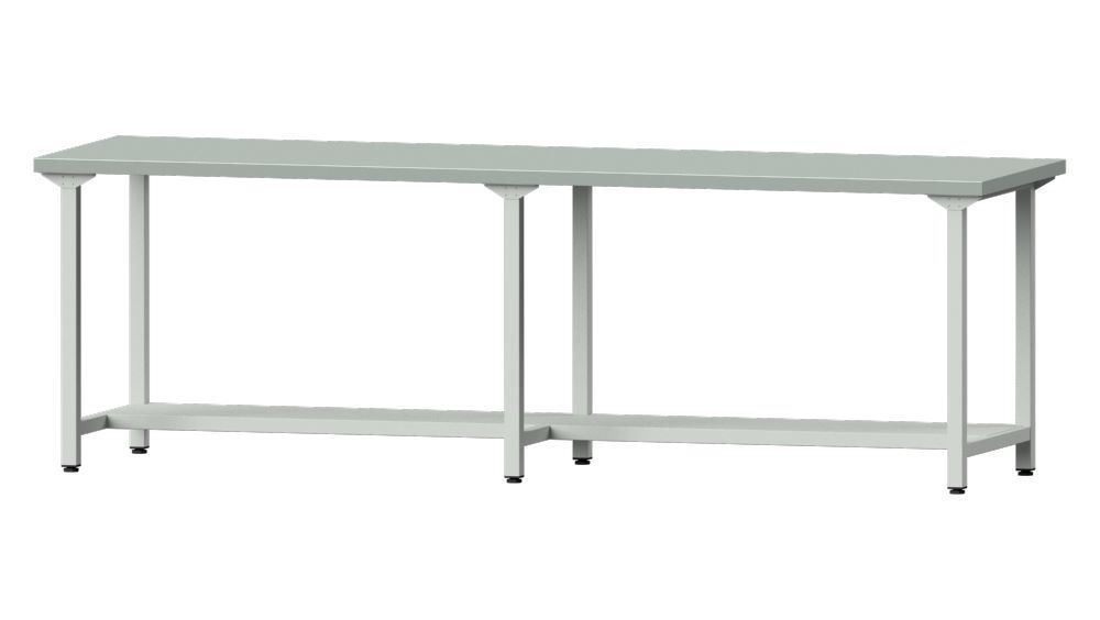 Anke Arbeitstisch Modell 191 2800 x 800 x 890 mm RAL 7035 Produktbild Anke Arbeitstisch Modell 191 2800 x 800 x 890 mm RAL 7035