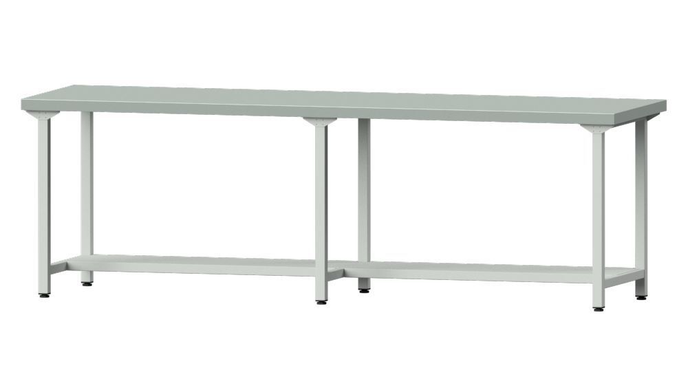 Anke Arbeitstisch Modell 191 RAL 7035 Platte mit verzinktem Blechbelag  Produktbild Anke Arbeitstisch Modell 191 RAL 7035 Platte mit verzinktem Blechbelag