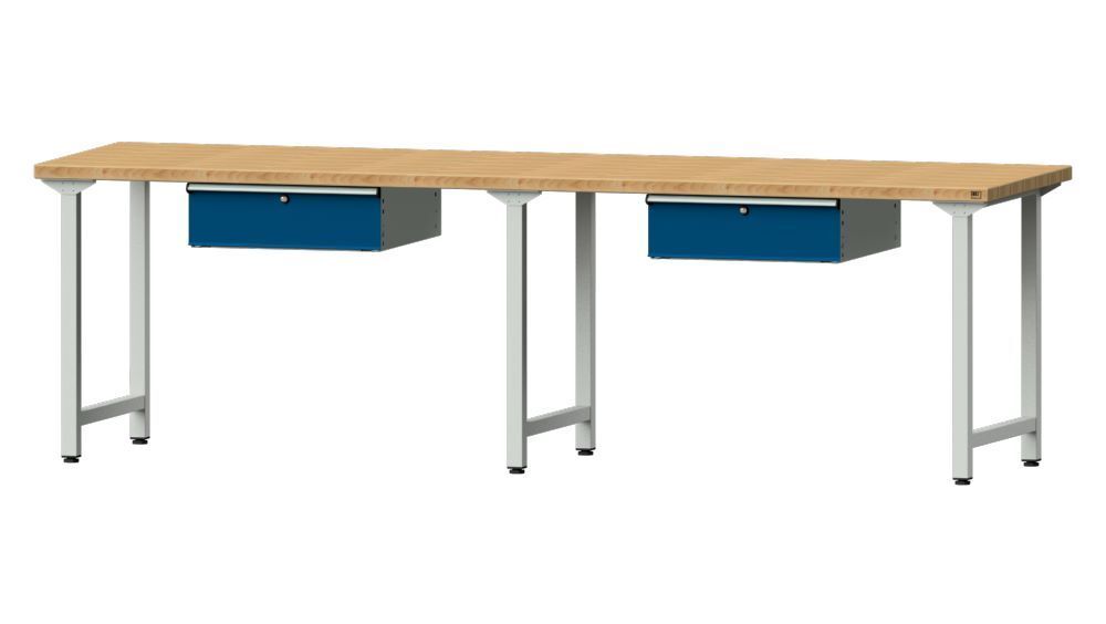 Anke Arbeitstisch Modell 193 Buche-Massiv-Platte 40 mm 2 x Hängeschublade Produktbild Anke Arbeitstisch Modell 193 Buche-Massiv-Platte 40 mm 2 x Hängeschublade