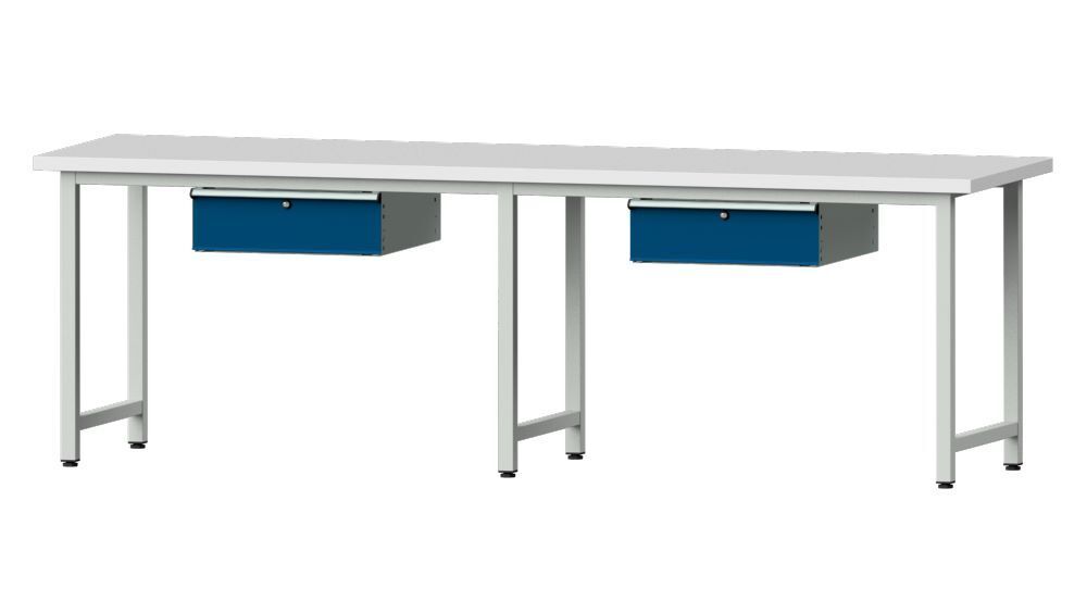 Anke Arbeitstisch Modell 193 2800 x 800 x 890 mm mit Kunststoffschichtplatte Produktbild Anke Arbeitstisch Modell 193 2800 x 800 x 890 mm mit Kunststoffschichtplatte