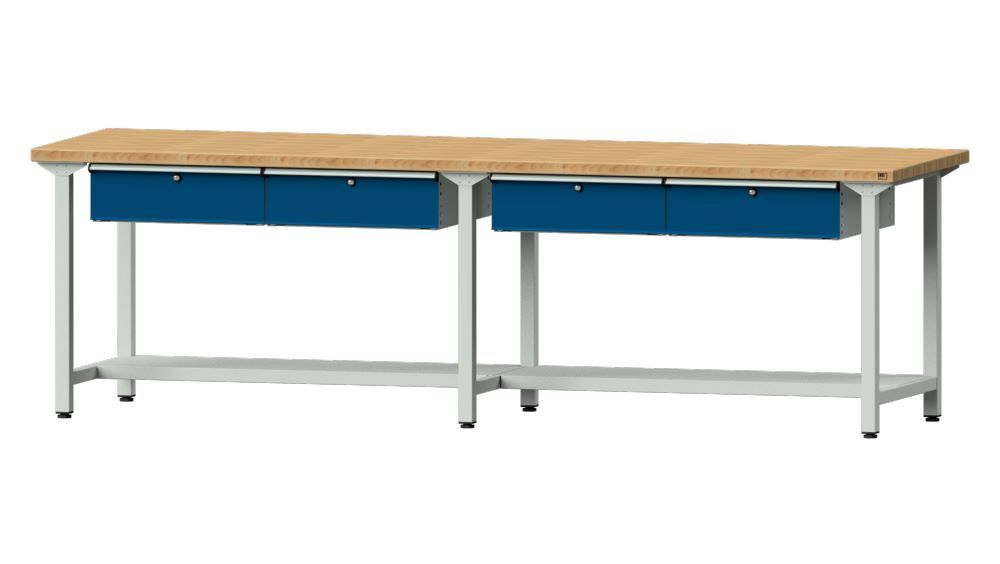 Anke Arbeitstisch Modell 195 Buche-Massiv-Platte 40 mm Breite 2800 mm Produktbild Anke Arbeitstisch Modell 195 Buche-Massiv-Platte 40 mm Breite 2800 mm