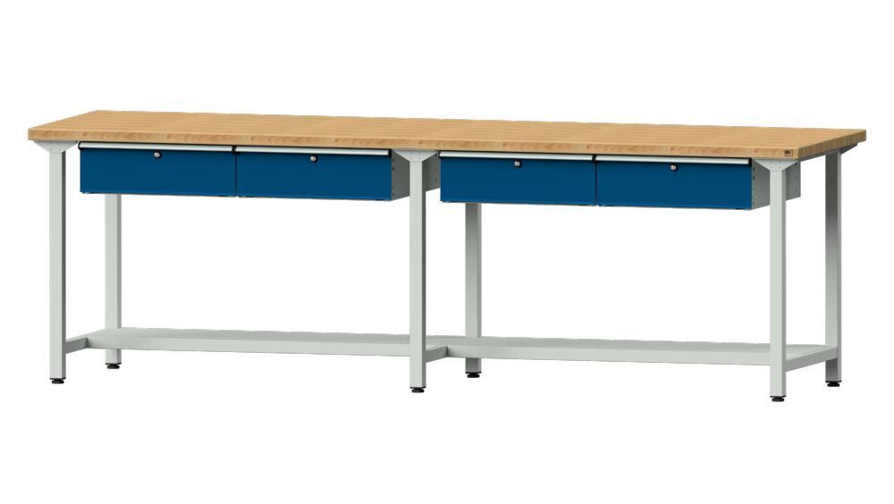 Anke Arbeitstisch Modell Breite 2800 mm 95 Buche-Massiv-Platte 40 mm Produktbild Anke Arbeitstisch Modell Breite 2800 mm 95 Buche-Massiv-Platte 40 mm