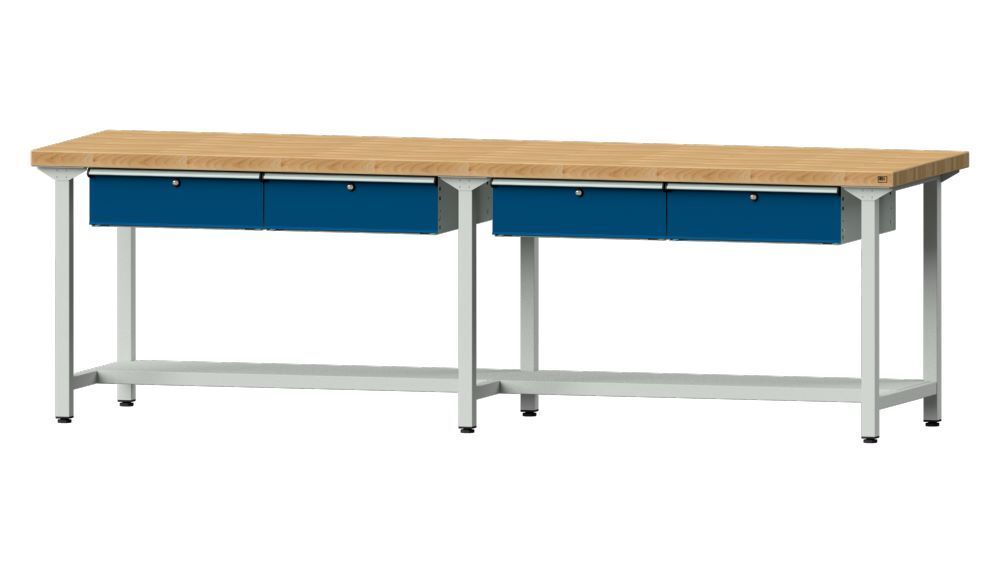 Anke Arbeitstisch Modell 195 RAL 7035/5010 Produktbild Anke Arbeitstisch Modell 195 RAL 7035/5010
