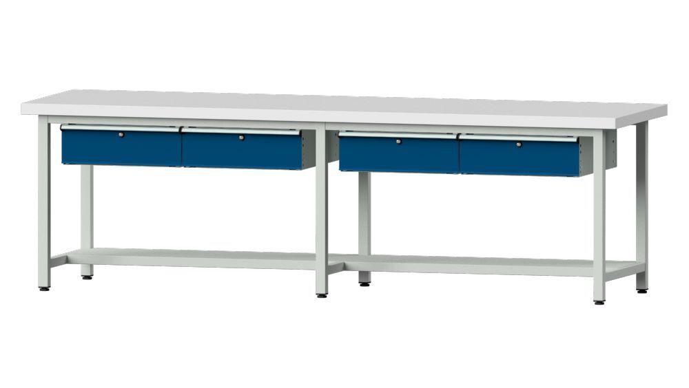 Anke Arbeitstisch Modell 195 mit Kunststoffschichtplatte B2800 x H850 mm Produktbild Anke Arbeitstisch Modell 195 mit Kunststoffschichtplatte B2800 x H850 mm