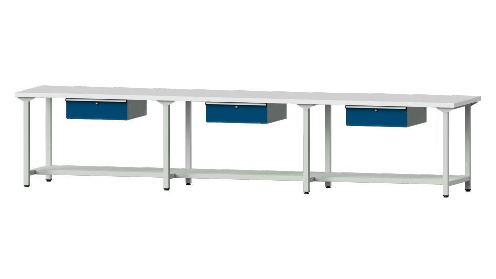 Anke Arbeitstisch Modell 203 Breite 4050 x Tiefe 800 x Höhe 840 mm Produktbild Anke Arbeitstisch Modell 203 Breite 4050 x Tiefe 800 x Höhe 840 mm