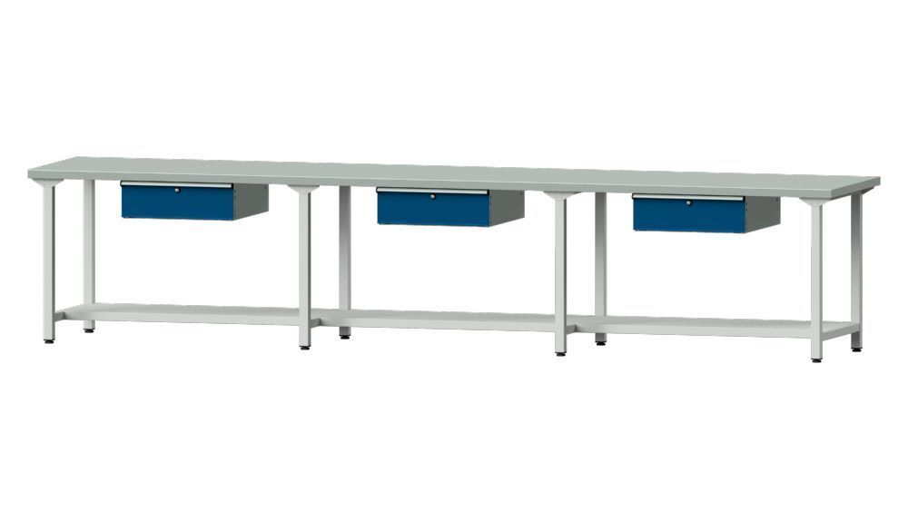 Anke Arbeitstisch Modell 203 mit verzinktem Blechbelag 4050 x 800 x 850 mm Produktbild Anke Arbeitstisch Modell 203 mit verzinktem Blechbelag 4050 x 800 x 850 mm