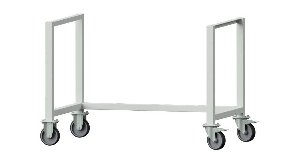 Anke Gestell A fahrbar passend zu Arbeitstisch 1270 mm RAL 7035 Produktbild Anke Gestell A fahrbar passend zu Arbeitstisch 1270 mm RAL 7035