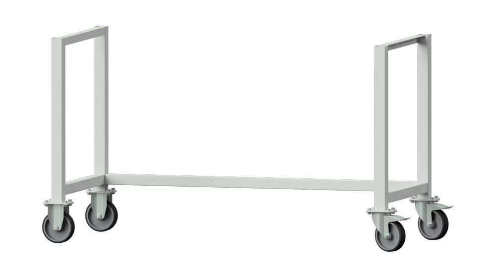 Anke Gestell A fahrbar passend zu Arbeitstisch 1500 mm RAL 7035 Produktbild Anke Gestell A fahrbar passend zu Arbeitstisch 1500 mm RAL 7035