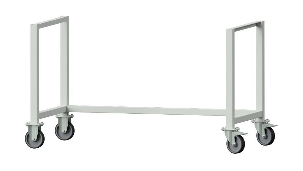 Anke Gestell A fahrbar passend zu Arbeitstisch 1500 mm RAL 7035 Produktbild Anke Gestell A fahrbar passend zu Arbeitstisch 1500 mm RAL 7035