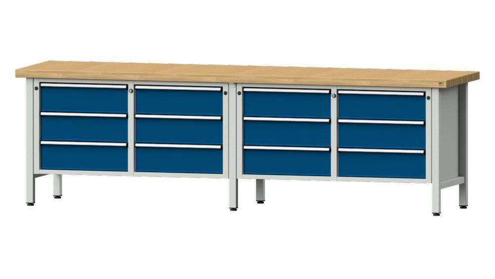 Anke Kastenwerkbank 2800 x 850 mm Buchenplatte 50 mm V2800 Modell 108 V Produktbild Anke Kastenwerkbank 2800 x 850 mm Buchenplatte 50 mm V2800 Modell 108 V