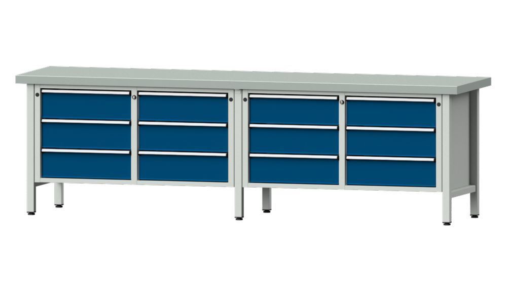 Anke Kastenwerkbank 2800 x 850 mm Blechbelag 50 mm V2800 Modell 108 V Produktbild Anke Kastenwerkbank 2800 x 850 mm Blechbelag 50 mm V2800 Modell 108 V