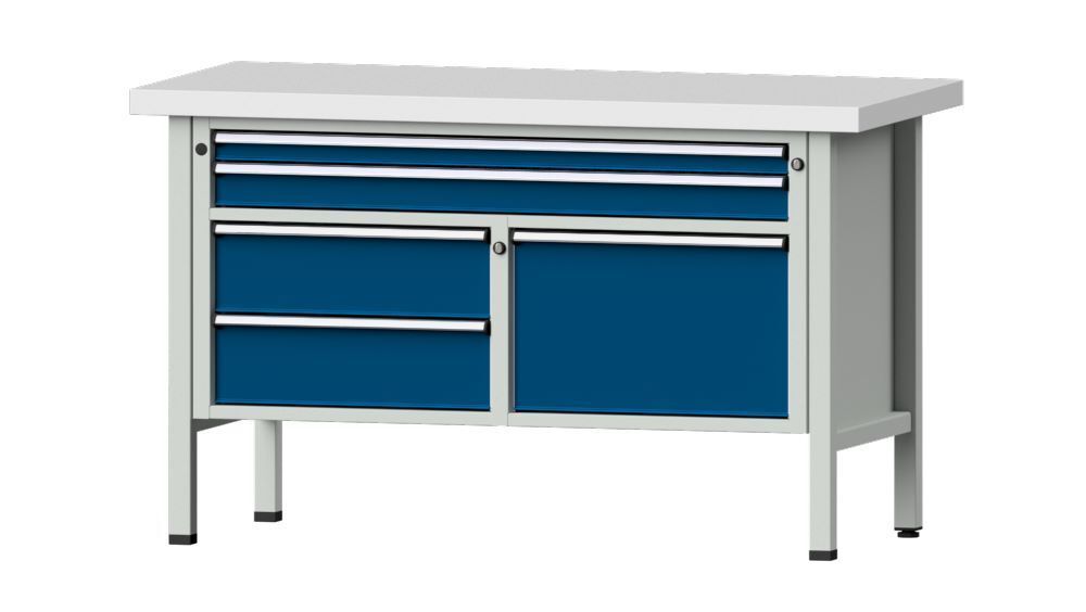 Anke Kastenwerkbank 1500 x 700 x 900 mm V1500 Modell 253 V RAL 7035 5010 Produktbild Anke Kastenwerkbank 1500 x 700 x 900 mm V1500 Modell 253 V RAL 7035 5010
