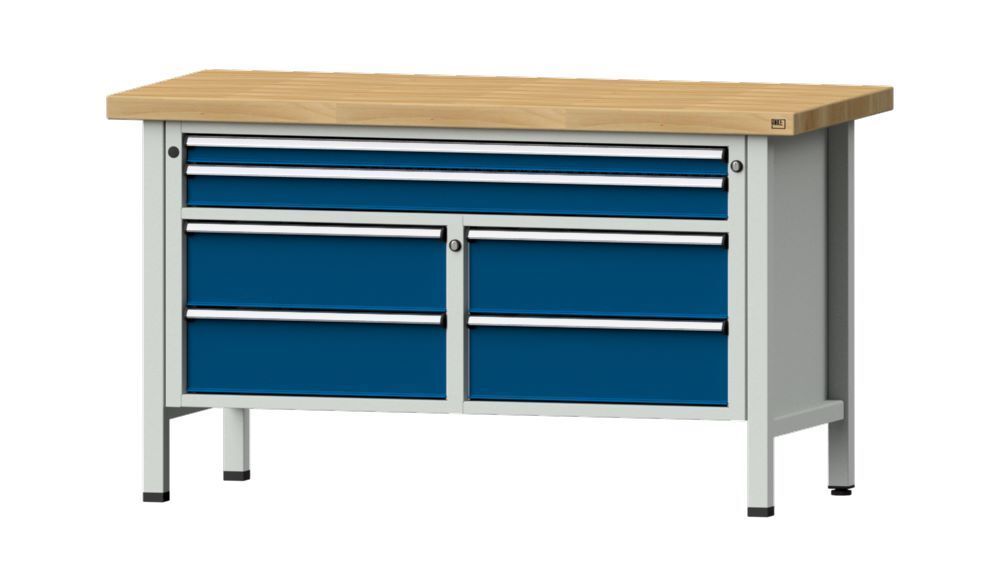 Anke Kastenwerkbank mit Arbeitsplatte 50 mm V 1500 Modell 255 V Produktbild Anke Kastenwerkbank mit Arbeitsplatte 50 mm V 1500 Modell 255 V