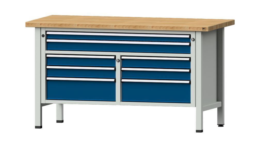 Anke Kastenwerkbank geteilt Buche Massiv 40 mm V1500 Modell 259 V
