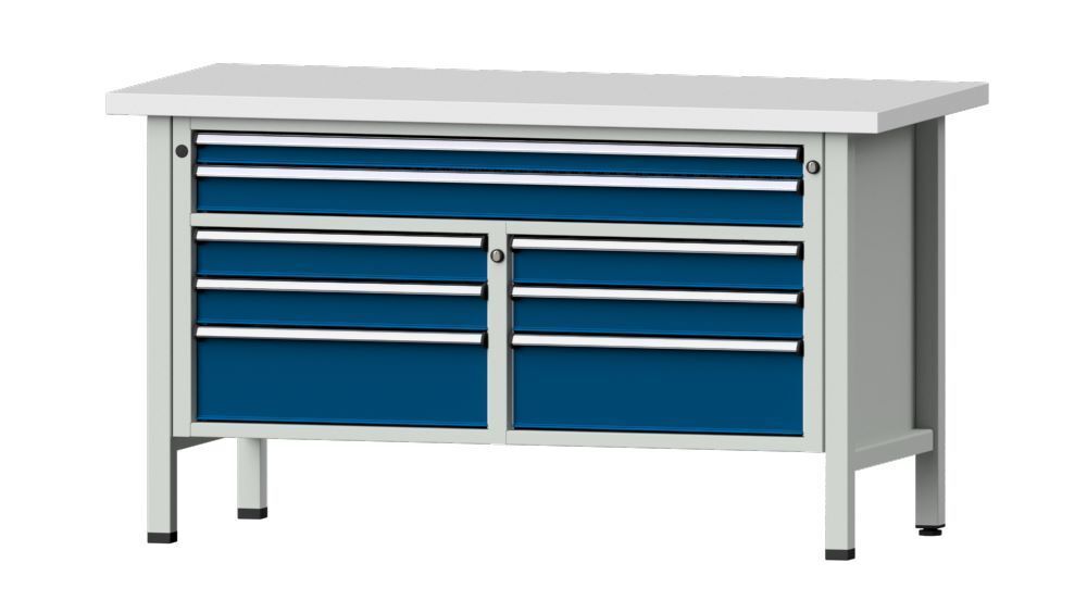 Anke Kastenwerkbank geteilt mit Kunststoffplatte V1500 Modell 259 V Produktbild Anke Kastenwerkbank geteilt mit Kunststoffplatte V1500 Modell 259 V