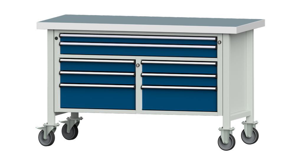 Anke Kastenwerkbank 1500 x 700 x 900 mm V1500 Modell 259 V RAL 7035 5010 Produktbild Anke Kastenwerkbank 1500 x 700 x 900 mm V1500 Modell 259 V RAL 7035 5010