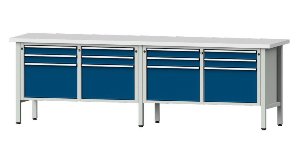 Anke Kastenwerkbank 2800 x 890 mm Kunststoffplatte 40 mm V2800 Modell 233 V Produktbild Anke Kastenwerkbank 2800 x 890 mm Kunststoffplatte 40 mm V2800 Modell 233 V