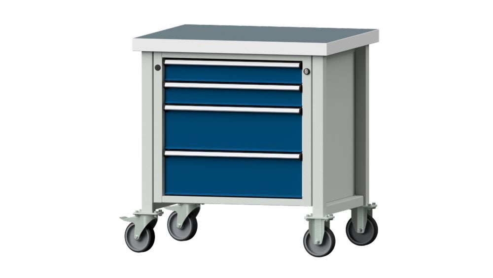 Anke Kastenwerkbank Serie V 800 Modell 21 V RAL 7035 / 5010 fahrbar Produktbild Anke Kastenwerkbank Serie V 800 Modell 21 V RAL 7035 / 5010 fahrbar