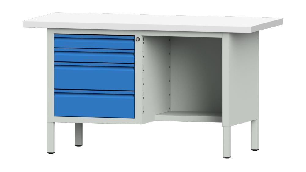 Anke Kastenwerkbankbestückt mit 4 Schubladen Serie E 1500 Modell 334 E Produktbild Anke Kastenwerkbankbestückt mit 4 Schubladen Serie E 1500 Modell 334 E