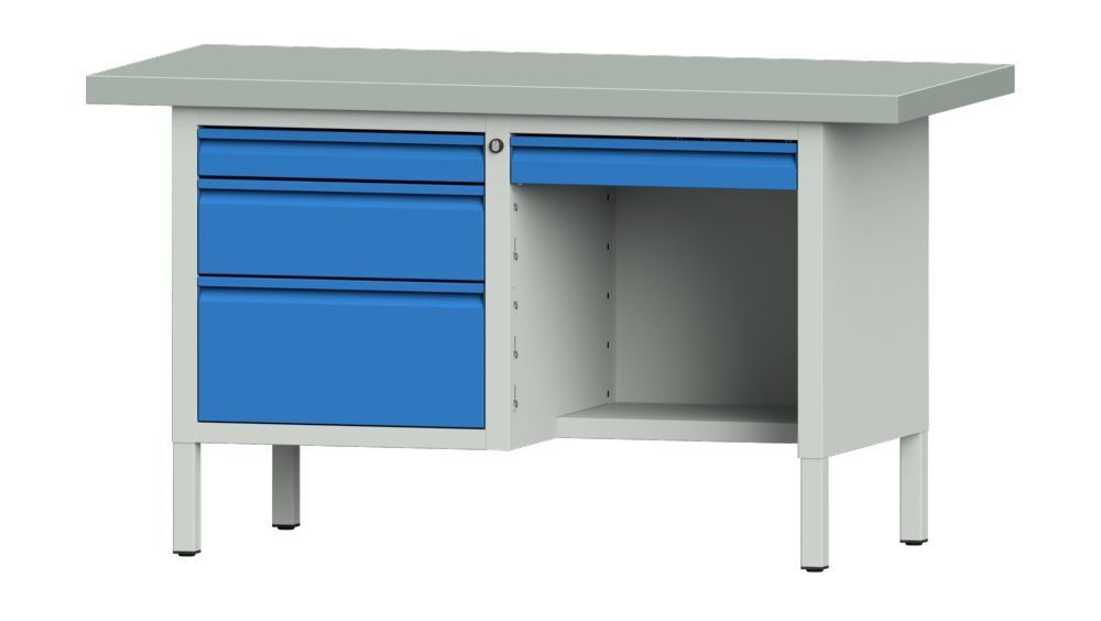 Anke Kastenwerkbank Serie E 1500 Modell 348 E mit Sitzer Rechts Produktbild Anke Kastenwerkbank Serie E 1500 Modell 348 E mit Sitzer Rechts