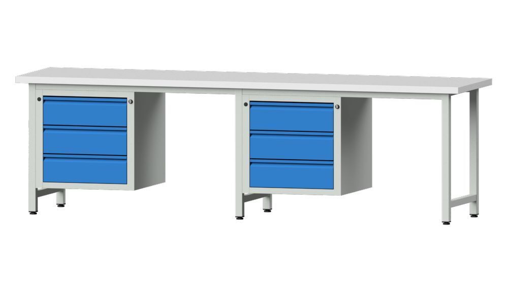 Anke Kombiwerkbank mit 840 mm Höhe 2 Sitzplätze Serie E 2800 Modell 736 E