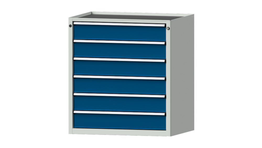 Anke Schubladenschrank Serie V Höhe 980 mm 910 Modell 3002 V RAL 7035/5010 Produktbild Anke Schubladenschrank Serie V Höhe 980 mm 910 Modell 3002 V RAL 7035/5010