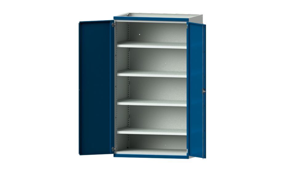 Anke Schwerlastschrank Tiefe 690 mm Serie V Modell 101 RAL 7035 5010 Produktbild Anke Schwerlastschrank Tiefe 690 mm Serie V Modell 101 RAL 7035 5010