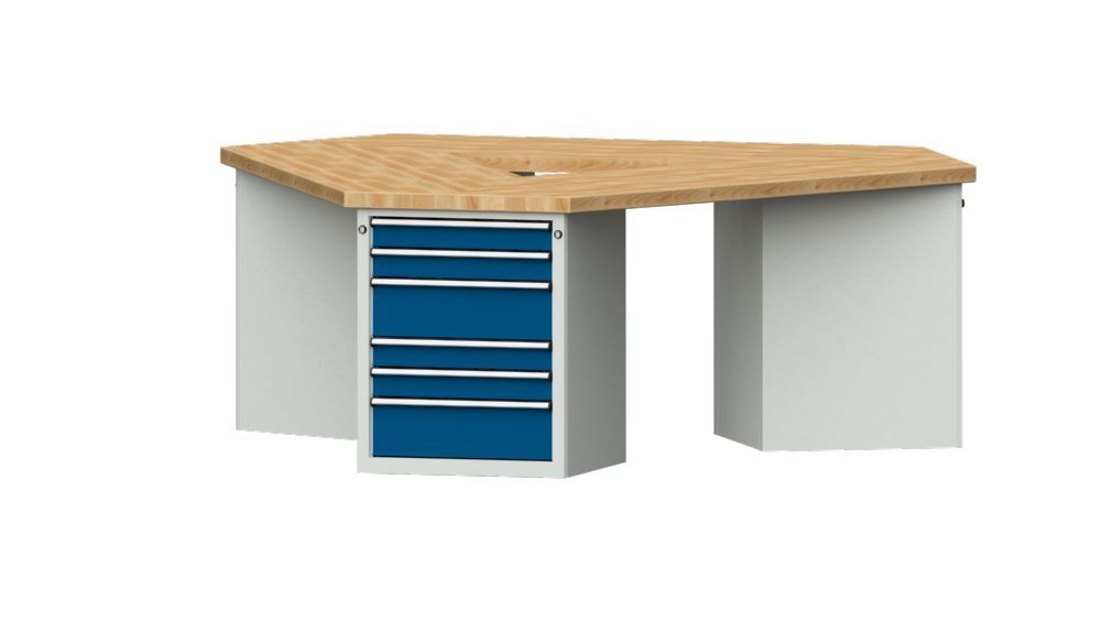 Anke 3-Eck Gruppenwerkbank 2370 x 2052 x 850 mm Modell 306 VG Produktbild Anke 3-Eck Gruppenwerkbank 2370 x 2052 x 850 mm Modell 306 VG