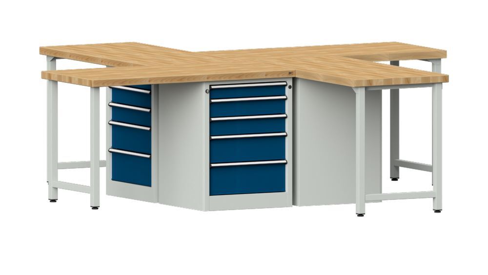 Anke 4-Eck Gruppenwerkbank 3000 x 3000 x 900 mm Modell 404 VG Produktbild Anke 4-Eck Gruppenwerkbank 3000 x 3000 x 900 mm Modell 404 VG