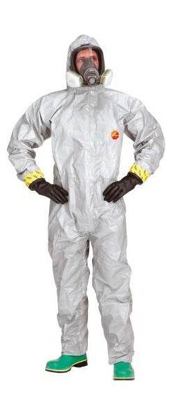 Tychem Einweganzug Tychem F, Gr. L, grau Produktbild Tychem Einweganzug Tychem F, Gr. L, grau